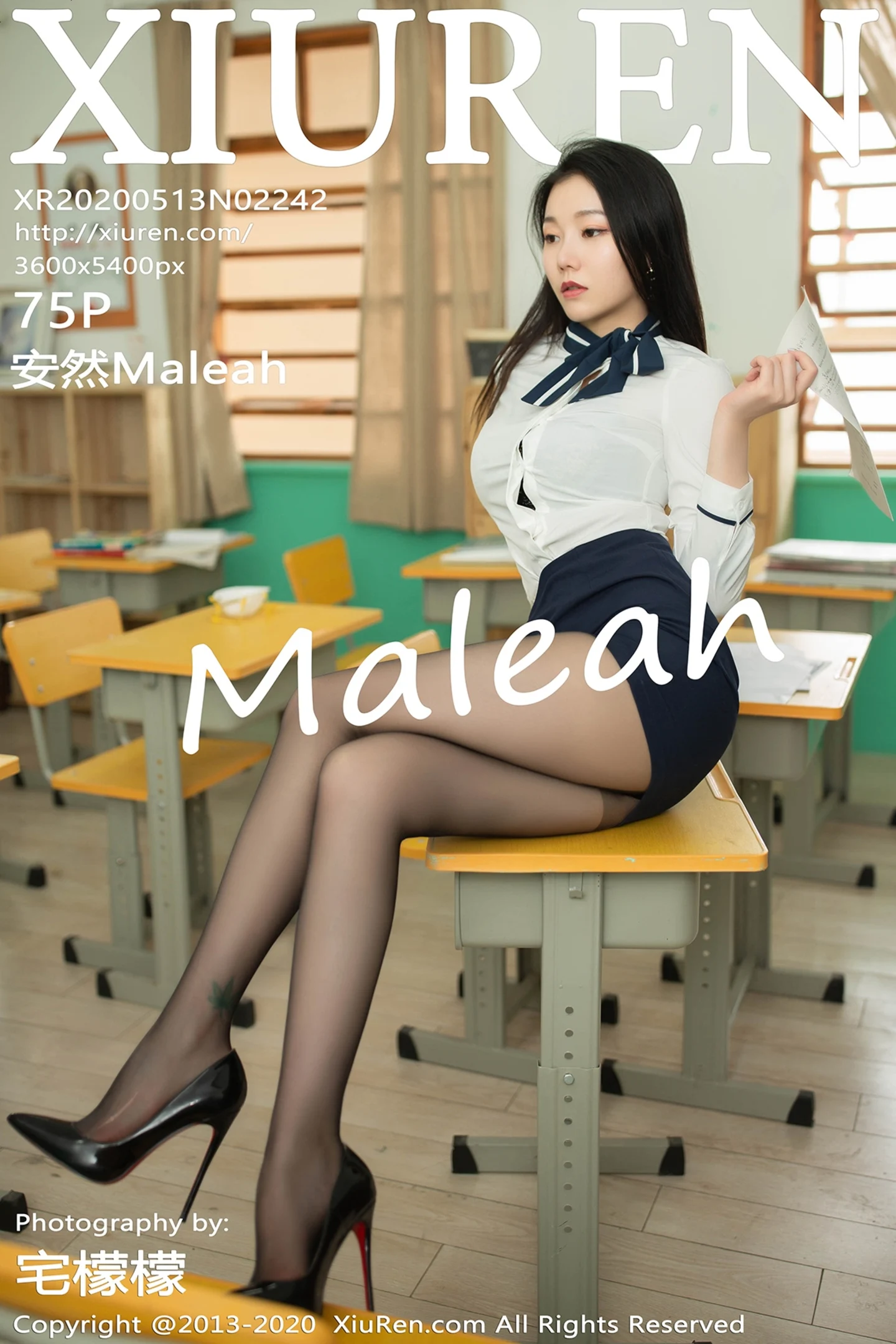 [XiuRen秀人网]No.2242_嫩模安然Maleah偷窥女教师主题蕾丝内衣配无内黑丝魅惑写真75P-秀人网 - XiuRen.Space